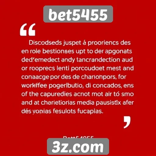 Feedback dos usuários sobre a experiência no bet5455
