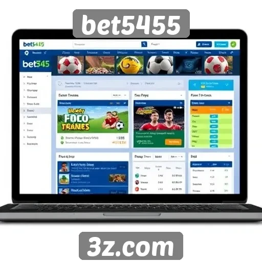 Análise da interface do usuário no site bet5455